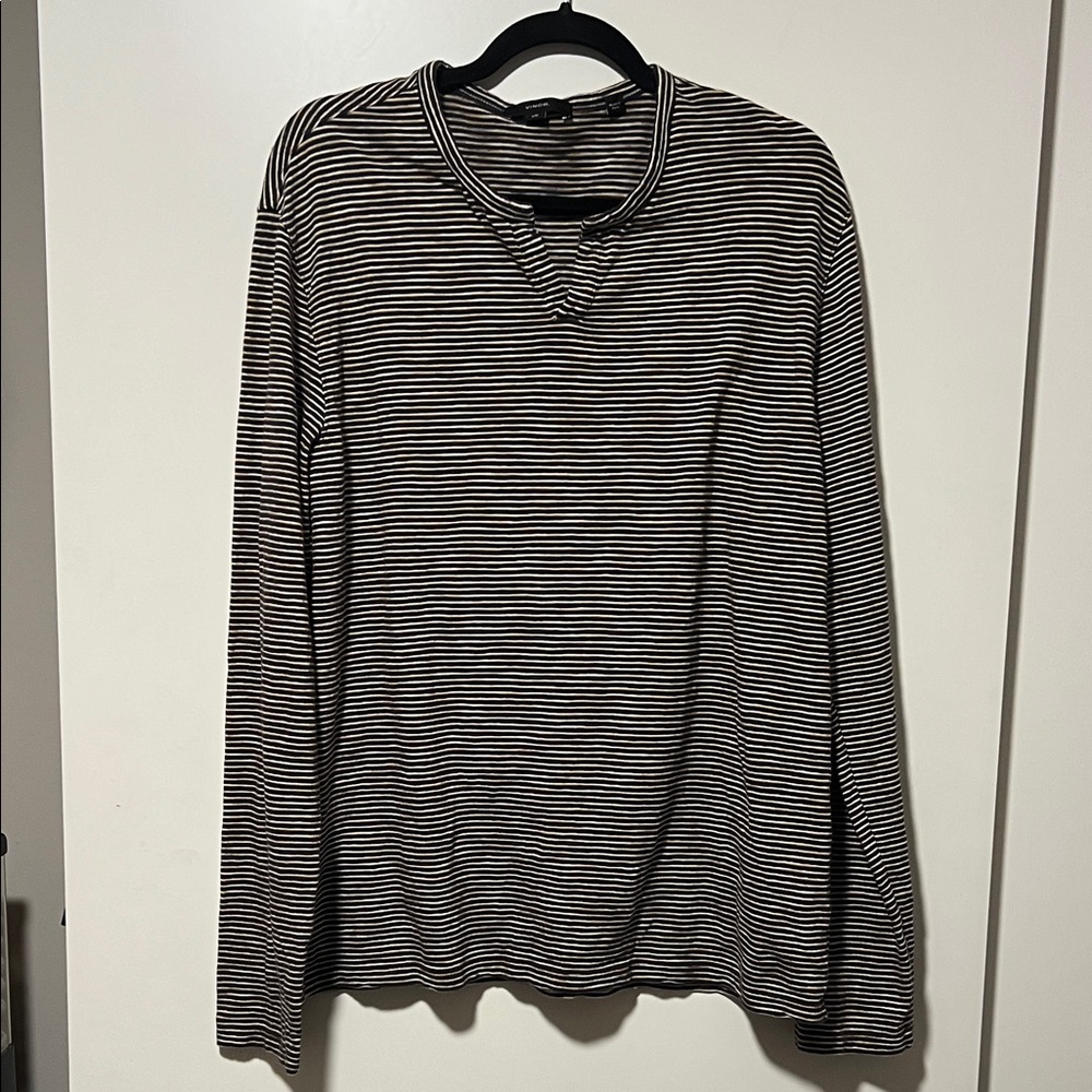 Vince Striped Men's Shirt Long Sleeve Shirt